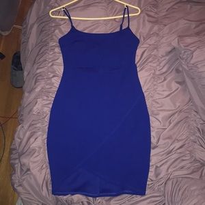 Cutout On The Town Royal Blue Cutout Bodycon Dress